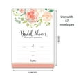 thumbnail image 2 of FLORAL BRIDAL SHOWER INVITATIONS — Pack of 25 — Garden Bridal Shower Blank Fill-in INVITES, Champagne Coral Design Invites, Flowers, Chic, Unique, Garden Bridal Shower Invitations I612-INV1, 2 of 4