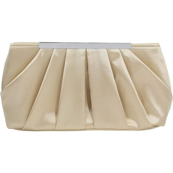 Elegant Evening Clutch Pleated Satin Bridal Purse Party Prom Banquet Handbag Shoulder Bag