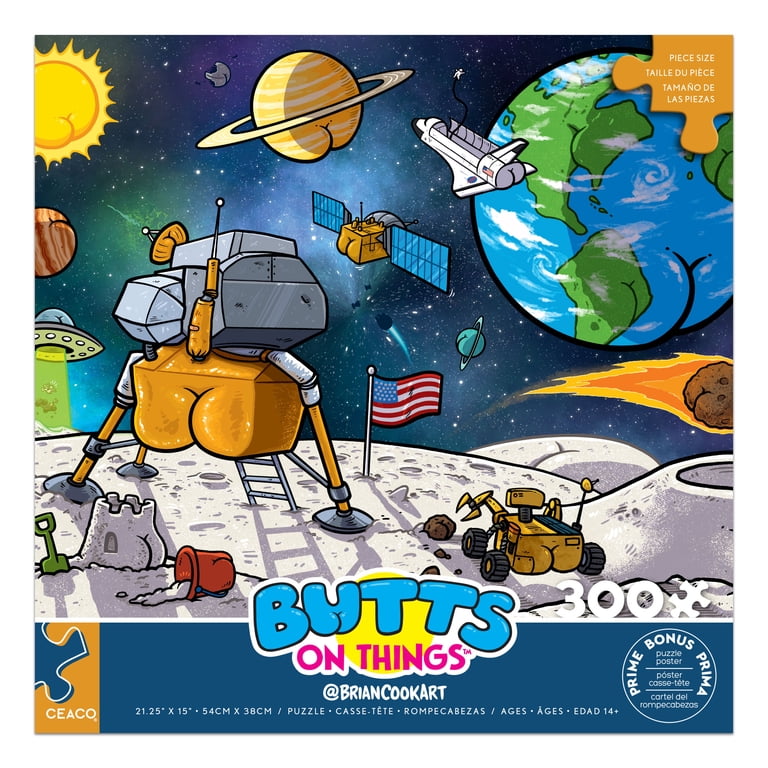 Ceaco Brian Cook Butts in Spacee 300-Piece Interlocking Jigsaw