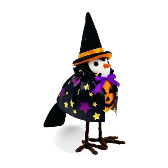 LAMIRO Halloween Standing Bird Figurine,Halloween Table Decorations,Birds Figurine Featherly Friends,Handmade Cute Fabric Halloween Birds Figurine Ornaments for Home Decor Indoor Outdoor