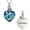 Blue/Rainbow, variant on Crystal Heart with Rose Flower Cremation Jewelry for Ashes Urn Necklace Lockets for Human Ashes Pet Ashes Necklace for Women