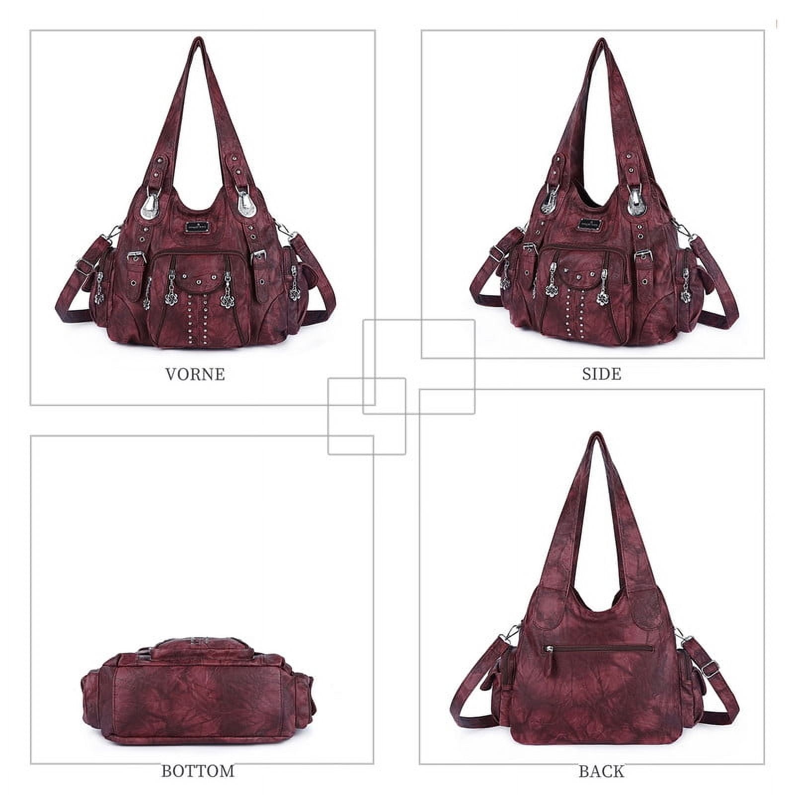 Angel Kiss for Women Large capacity Vegan Leather wallet and Handbags Crossbody Purses Multi pocket shoulder bag
