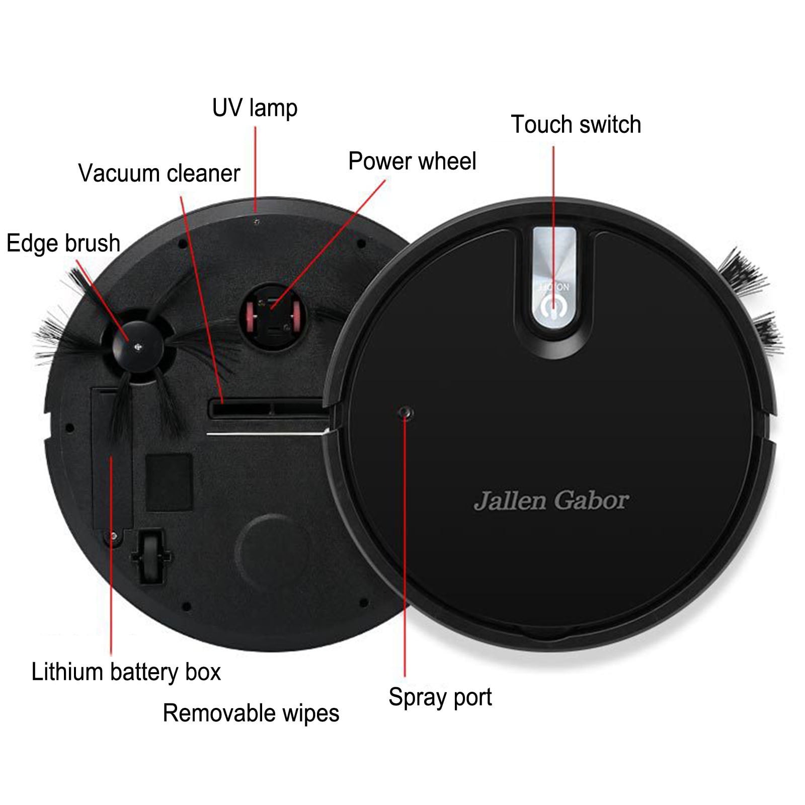 YZEGDCH ,Vacuum Cleaner for Carpet Smart Sweeping Robot Spray Household Sweeping Machine Multi-function Small Vacuum Cleaner