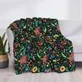 thumbnail image 3 of Naloa Mexican Flower 1 Flannel Fleece Throw Blanket for Bed Couch, Thick Blanket - All Seasons Suitable for Women, Men and Kids-50"x40", 3 of 6