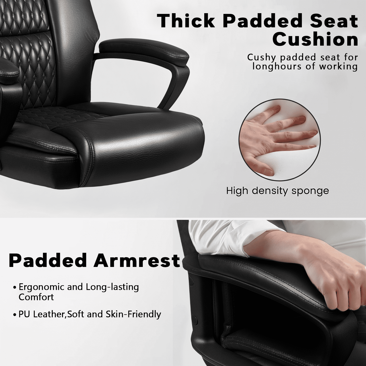 Bossin Big and Tall Home Office Computer chair for Adults, High Back Desk Chair for Heavy Duty 400 LBS