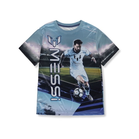 Messi Boys' Sublimated Soccer T-Shirt Color: blue Size: 18 - 20