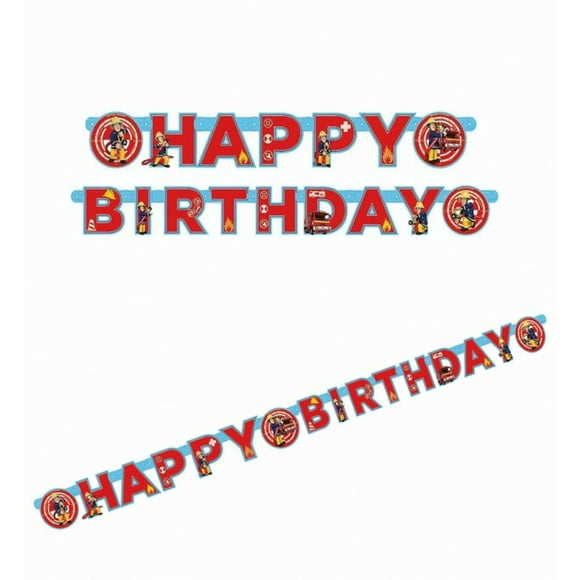 Fireman Sam Letter Happy Birthday Banner