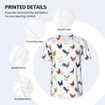 thumbnail image 3 of KLL Various Rooster for Men's Baseball Shirts,Short Sleeve Casual Shirts Button Down Shirt for Men Beach Summer Wedding Shirt-X-Large, 3 of 7