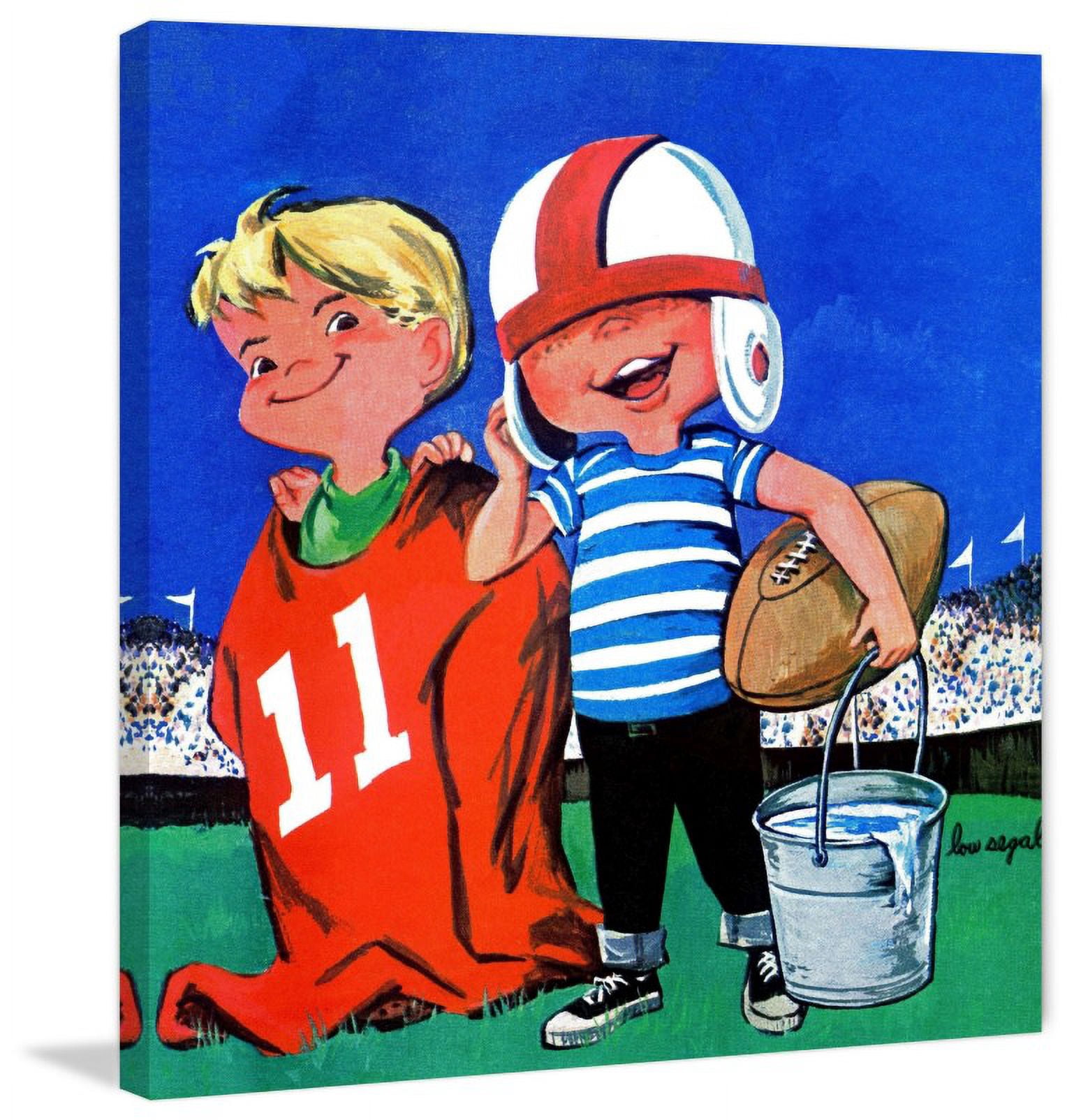 Marmont Hill "Rugby Players II" by Curtis Painting Print on Canvas