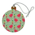thumbnail image 1 of Party Flamingos Pineapples Wood Christmas Tree Holiday Ornament, 1 of 7