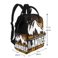 thumbnail image 2 of Fotbe Not All Who Wander Are Lost4 Mochila Maternidad - Lona de Sarga Impermeable, Mochila de Pañales de Gran Capacidad con Múltiples Bolsillos y Correas Ajustables, 2 of 6