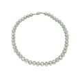 thumbnail image 2 of Aurora Borealis Faceted Glass Beads Necklace with Magnetic Clasp, 14", 2 of 3