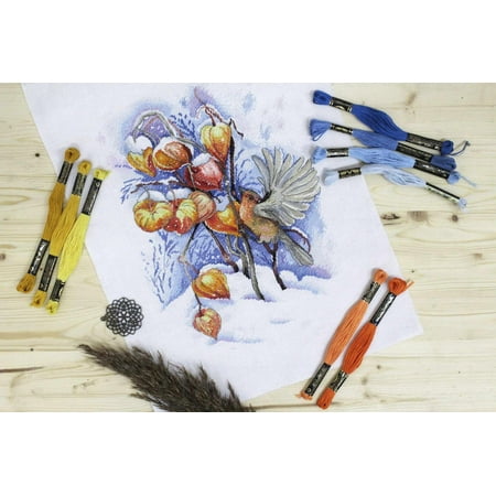 UPC: 4627128731003 | Counted Cross-Stitch Kit Flying Bird SNV-659 Needlework Nature Blue MP Studia