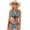 Bright Blue, variant on Women's 2-Piece Swimsuit: Triangle Bikini Top with Front Tie and Adjustable Brazilian Bottoms, Bright Blue-A XS