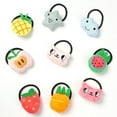 thumbnail image 3 of Coiffe pour Filles Enfants Adorable Enfants Femmes Corde Dessin Animé Queue de Cheval Dessin Animé Anneau pour Cheveux Corde Attache Peluche Fruit Animal Porte-Queue de Cheval, 3 of 7