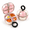 Black/Pink, variant on Portable 4-Compartment Pill Organizer with Ring Handle, Compact Travel Medicine Case, Cream White