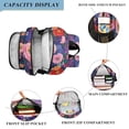 thumbnail image 3 of FORMRS Unisex School Backpack 17" Student Travel Bag with Laptop Compartment, Beautiful Floral Pattern, 3 of 7