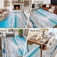 thumbnail image 6 of Summer Ocean Marine Waves Area&nbsp;Rug 6x9ft Modern Blue Ocean Non-Slip&nbsp;Washable Square&nbsp;Rugs Soft Felt Indoor Floor Mat for Bedroom Kitchen Living Room Bathroom, 6 of 9