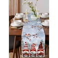 thumbnail image 4 of Ldtrchee Christmas Gnomes Table Runner 72 Inches, Snowflake Xmas Tree Birds Berry Bed Runner Dresser Scarves Tabletop for Indoor Outdoor Parties/Ceremony/Banquet, 16" x 72", 4 of 8