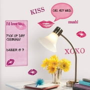roommates rmk1780scs kisses dry erase peel and stick wall decals