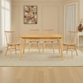 thumbnail image 6 of Jadie Dining Table-Tapered Legs-Natural Oak Wood Rectangular 60 Inch, 6 of 6