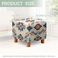 thumbnail image 5 of TSOVTHRID Aztec Tribal Geometric Print Ottoman Cover Square Stretch Ottoman Slipcovers Soft Storage Foot Rest Cover with Nonslip Elastic Bottom for Living Room Decor, 5 of 7