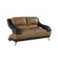 thumbnail image 2 of 38" Dazzling Twoto Tone Leather Loveseat, 2 of 2