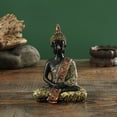 thumbnail image 3 of Estatua de Buda sentada tailandesa de 13 cm en resina sintética, 3 of 3
