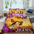 thumbnail image 2 of El Aprendiz del Tigre Conjunto de sábanas temático, trío de piezas, cómodo y amigable con la piel, diseño único, regalo de decoración para el hogar para familiares, amigos y fans, 90 cm * 190 cm, 2 of 6