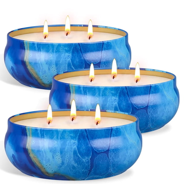Velas de citronela OFUN, tamaño grande, 1620 ml, cera de soja, hierba de limón, 3 mecha