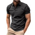 thumbnail image 4 of COSFO Solid Polo T Shirts for Men Collared Short Sleeve Casual Tops Moisture Wicking Classic Pullover Quick Dry Shirts, 4 of 5