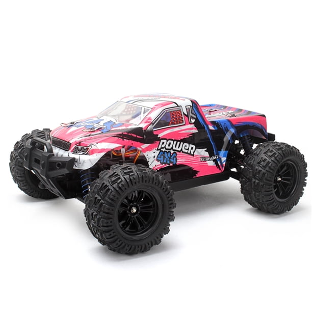 KYAMRC KY-2819A 1:18 RC Car All Terrain 4WD Off-Road Control remoto Camión sobre orugas 2.4GHz 35KM Tomshoo Rosa