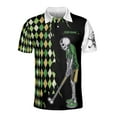 thumbnail image 2 of Custom Name Funny Golf Zombie Argile Men's Polo Shirt S-5XL, 2 of 5
