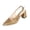Gold, variant on Women's Slingback Pumps Kitten Heels Closed Toe Summer Dressy Sandals Comfortable Chunky Heel Office Work Shoes with Adjustable Buckle