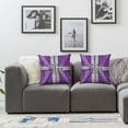 thumbnail image 3 of ARISTURING Purple Old Barn Door Pillow Covers Set of 2,Western Country Decor Wooden Stripes Throw Cushion Covers ,Rustic Splicing Geometry Artwork Room Decor Cushion Cases for Couch and Bed, 3 of 6