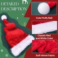 thumbnail image 2 of Behome 2 Pack Christmas Hat, Unisex Velvet Santa Hat for Adults, Thicken Fur Xmas Hat for New Year Festive Party, 2 of 6