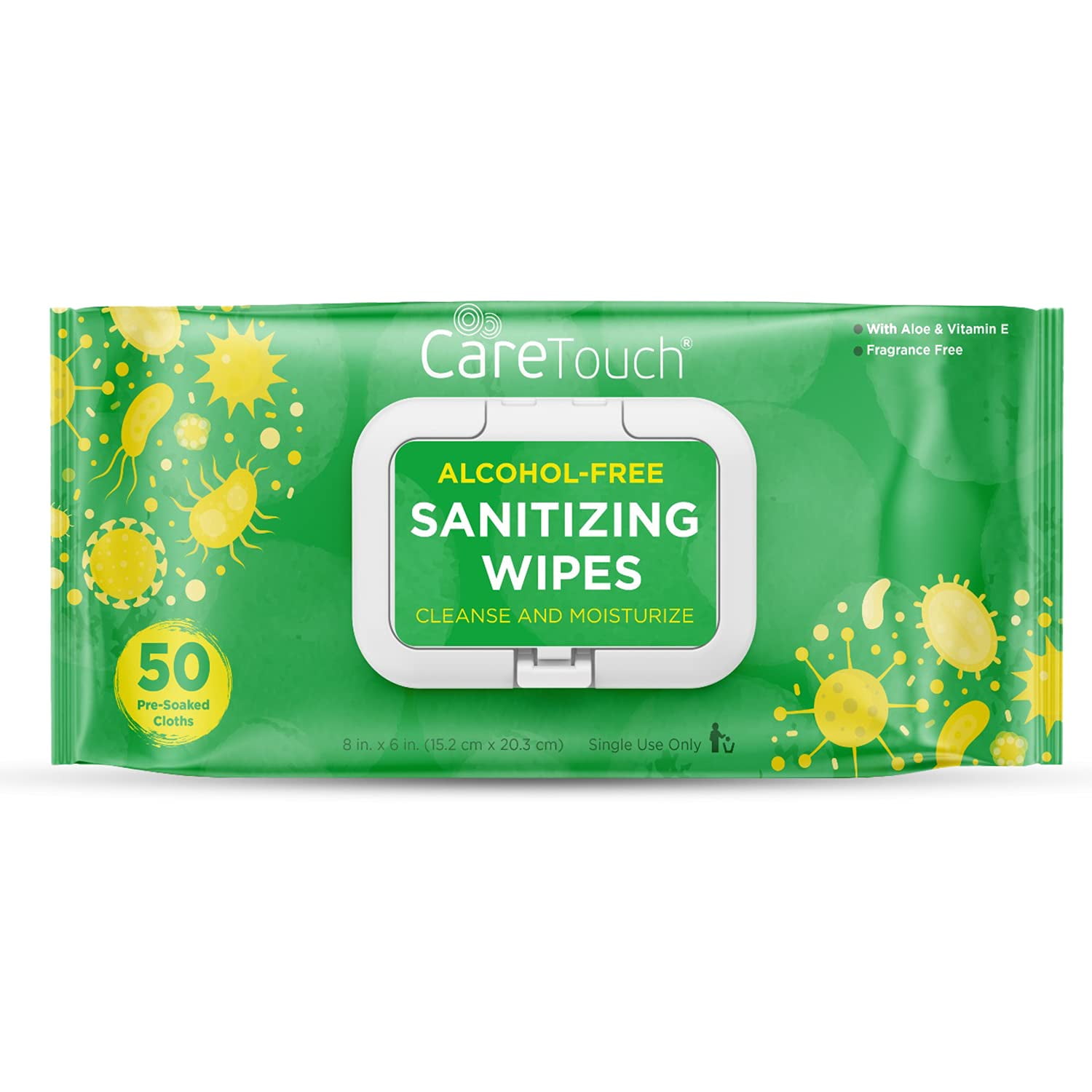 Care Touch AlcoholFree Wipes, 50 ct. Flat Pack Hand Sanitizing Wipes