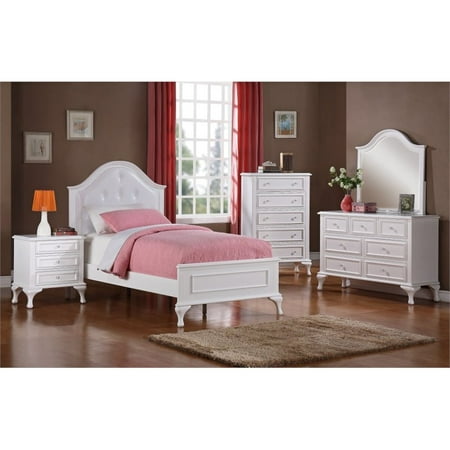 picket house furnishings jenna 5 piece full kids bedroom set in white