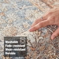 thumbnail image 4 of 4x6 Area Rug Washable Soft Polyester Area Rug Boho Bedroom Rug Non Fading Floral Carpet Non Slip Stain Resistant Room Rug for Kitchen, Living Room, Bedroom, 4 of 8