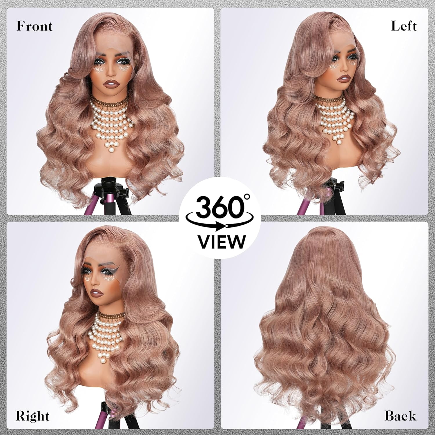 13*6 Inch HD Lace Closure 100% Human Hair Wig Body Wave Lace Front Wig 28" Ash Blonde Hair Heat Resistant Bleachable