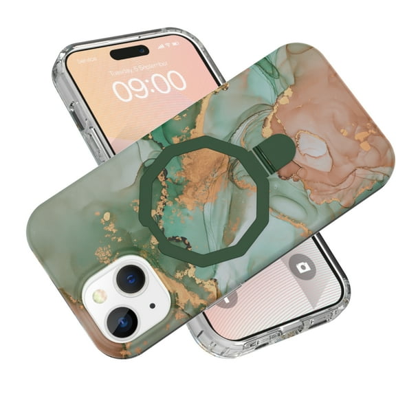 TECH CIRCLE Thin Case for iPhone 15 Plus 5G (2023) 6.7" - Bright Color Cute Phone Case Compatible with MagSafe Wireless Charging Lightweight Protective Durable Soft Silicone Shell Cover, Green