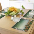 thumbnail image 4 of Ambesonne Gingerbread Man Place Mats Set of 4, Xmas Cookies, Standard Size, Green Pale Brown, 4 of 6