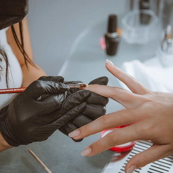 Small Black Nitrile Gloves 100 Count, 6 Mil Thick Latex-Free Industrial Gloves, ABS&Nitrile Material, Flexible Snug Fit, Chemical Resistant Disposable Gloves for Maintenance Work