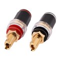 thumbnail image 3 of 2 Pcs Black  Red Free Welding Copper Speaker  Terminal for 4mm Banana Plug, 3 of 8