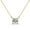 Yellow, variant on Amour Asscher Cut Solitaire Pendant Necklace 18k Rose Gold Plated | Birthday Gift for Women