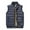 Navy, variant on Men's Casual Solid Color Vest - Stand-up Collar Zip-up Fleece-lined Warm Sleeveless Jacket, Army Green, Size L