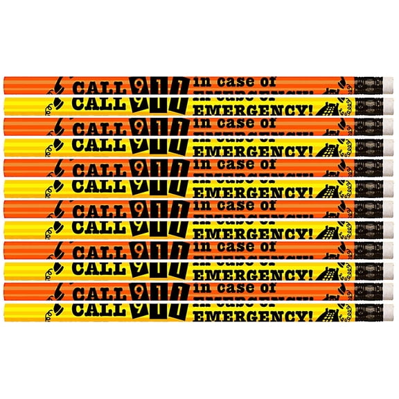 D2010 Call 911 In Case Of Emergency - 36 Qty Package - Call 911 Pencils - Express Pencils