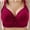 Red, variant on Viikei Everyday Style Women's Bra with Soft Cups,Woman's Printing Gathered Together Large Size Daily Bra Underwear No Rims Red XS