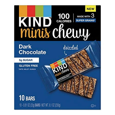 KIND 27896 Minis Chewy Dark Chocolate 0.81 oz 10/Pack