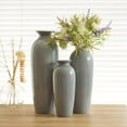 thumbnail image 5 of Hosley Set of 3, Grey Ceramic Flower Vases for Living Room Table Decor, 5 of 6